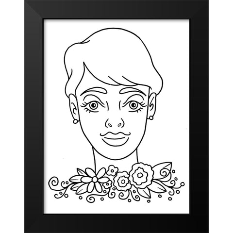 Outline 5 Black Modern Wood Framed Art Print by Randy Noble Fine Art