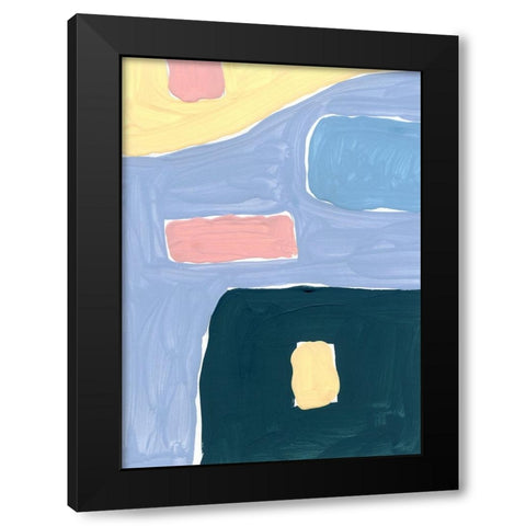 Pastel Palette 1 Black Modern Wood Framed Art Print with Double Matting by Randy Noble Fine Art