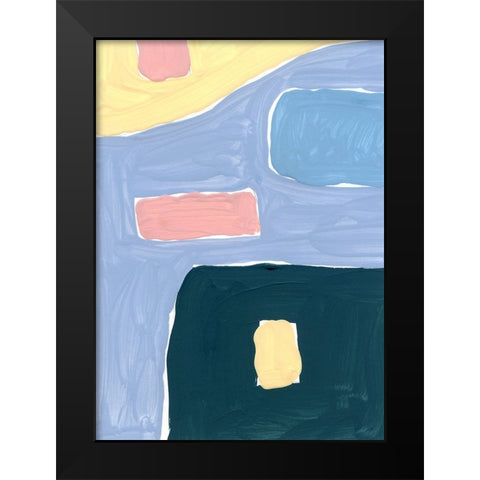 Pastel Palette 1 Black Modern Wood Framed Art Print by Randy Noble Fine Art