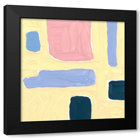 Pastel Palette 3 Black Modern Wood Framed Art Print with Double Matting by Randy Noble Fine Art
