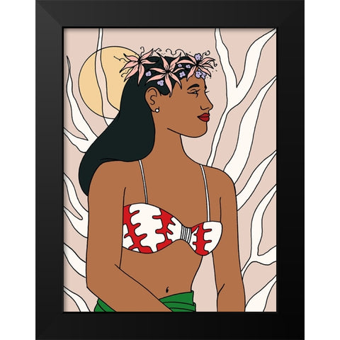 Tropical Beauties 2 Black Modern Wood Framed Art Print by Randy Noble Fine Art