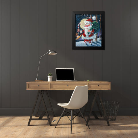 Night Delivery Black Modern Wood Framed Art Print by Randy Noble Fine Art