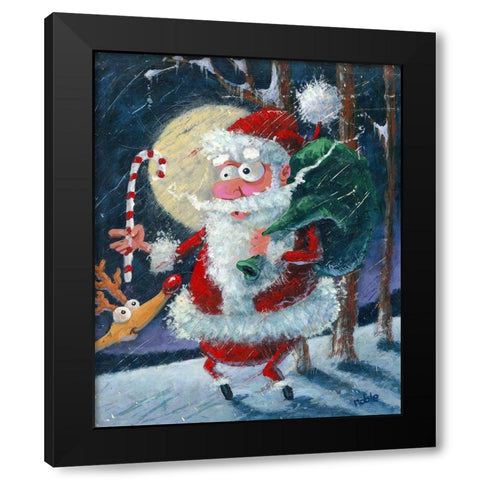 Night Delivery Black Modern Wood Framed Art Print by Randy Noble Fine Art