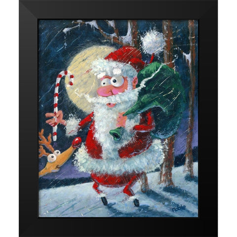 Night Delivery Black Modern Wood Framed Art Print by Randy Noble Fine Art