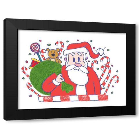 Santas Runhr Black Modern Wood Framed Art Print with Double Matting by Randy Noble Fine Art