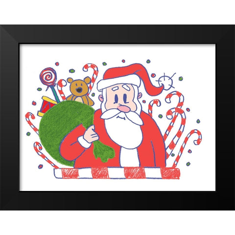 Santas Runhr Black Modern Wood Framed Art Print by Randy Noble Fine Art
