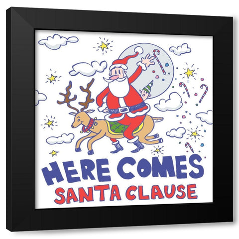 Santas Treats Final Black Modern Wood Framed Art Print by Randy Noble Fine Art