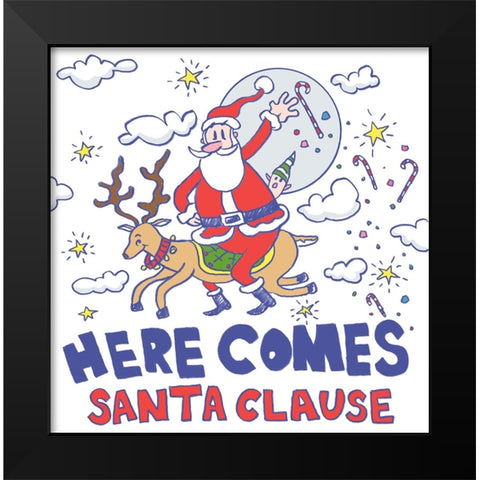 Santas Treats Final Black Modern Wood Framed Art Print by Randy Noble Fine Art
