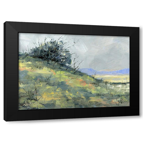 Purple Mountains 2 Black Modern Wood Framed Art Print with Double Matting by Randy Noble Fine Art