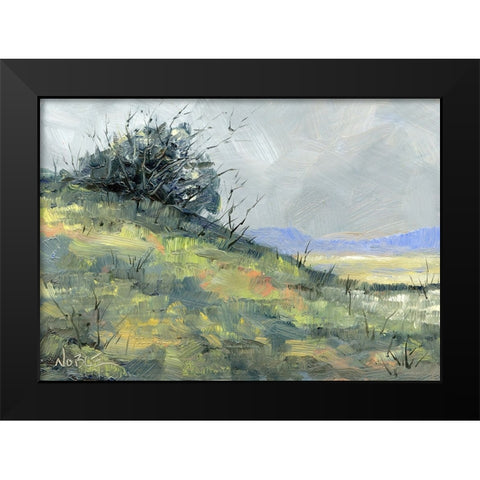 Purple Mountains 2 Black Modern Wood Framed Art Print by Randy Noble Fine Art
