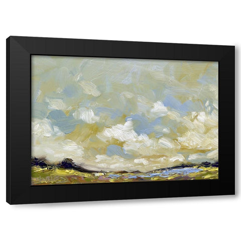 Summer Lake Black Modern Wood Framed Art Print with Double Matting by Randy Noble Fine Art