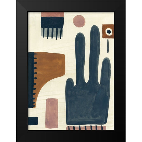 Bohemian Abstract Black Modern Wood Framed Art Print by Randy Noble Fine Art