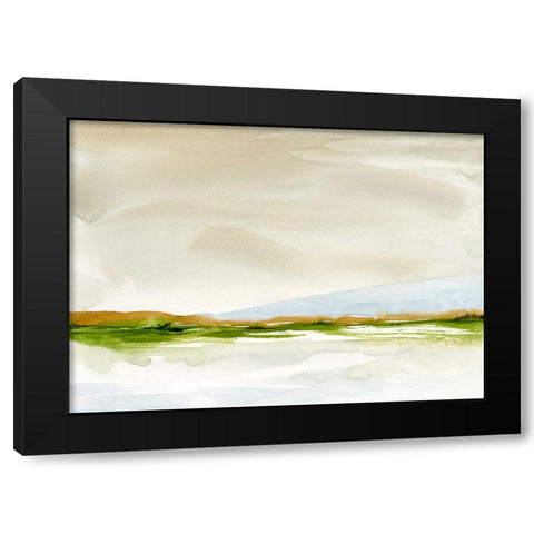Snowy Walk Black Modern Wood Framed Art Print with Double Matting by Randy Noble Fine Art