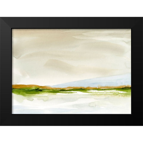 Snowy Walk Black Modern Wood Framed Art Print by Randy Noble Fine Art