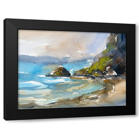 Early Surf Black Modern Wood Framed Art Print by Randy Noble Fine Art