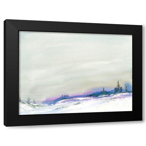 Valley Trees Black Modern Wood Framed Art Print with Double Matting by Randy Noble Fine Art