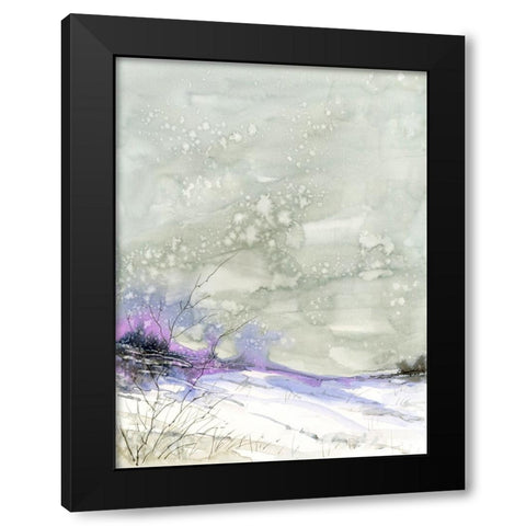 Winter Blast Black Modern Wood Framed Art Print by Randy Noble Fine Art