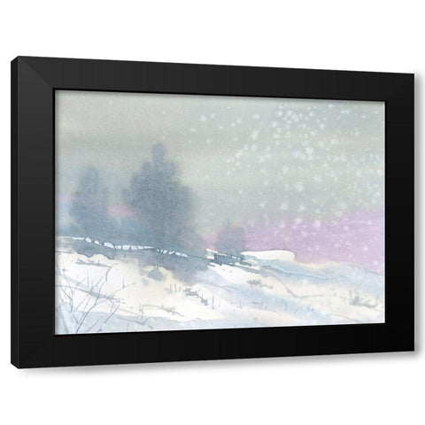 Winter Frost Black Modern Wood Framed Art Print with Double Matting by Randy Noble Fine Art