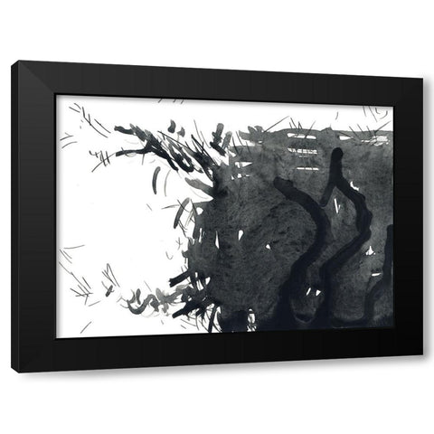 Chaos Black Modern Wood Framed Art Print with Double Matting by Randy Noble Fine Art