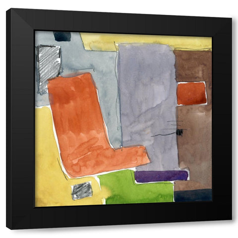 Color Purge Black Modern Wood Framed Art Print by Randy Noble Fine Art