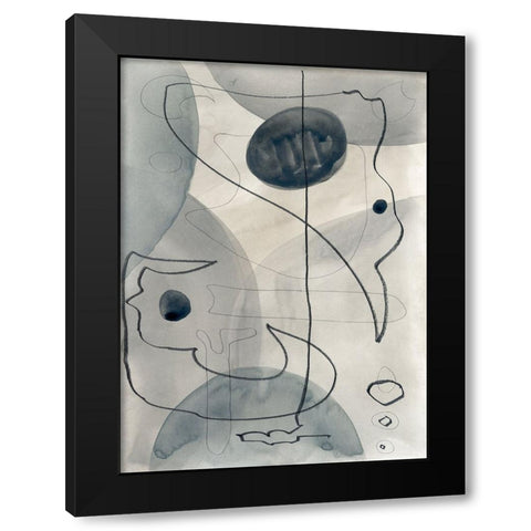 Limitless Line Black Modern Wood Framed Art Print by Randy Noble Fine Art