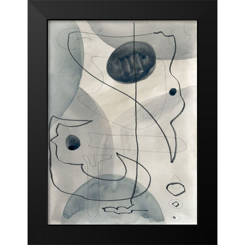 Limitless Line Black Modern Wood Framed Art Print by Randy Noble Fine Art