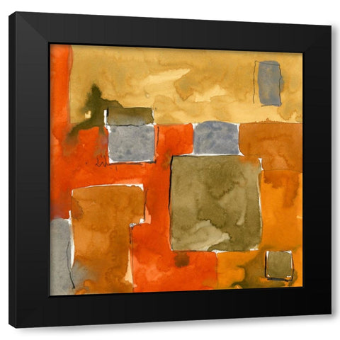 Momentary Block Black Modern Wood Framed Art Print by Randy Noble Fine Art