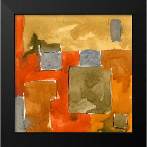 Momentary Block Black Modern Wood Framed Art Print by Randy Noble Fine Art