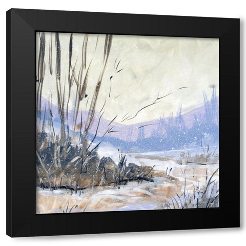 Snow Bliss Black Modern Wood Framed Art Print by Randy Noble Fine Art