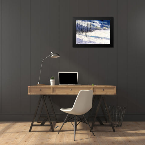 Back Trail Black Modern Wood Framed Art Print by Randy Noble Fine Art