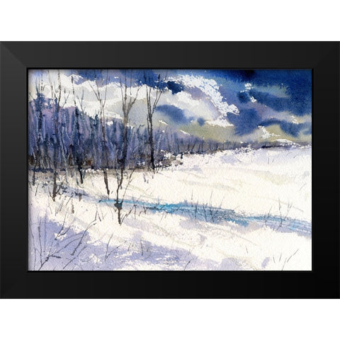 Back Trail Black Modern Wood Framed Art Print by Randy Noble Fine Art