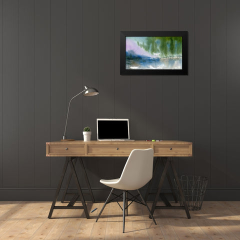 Purple Mountains Black Modern Wood Framed Art Print by Randy Noble Fine Art