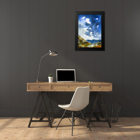 Trail To Surf Black Modern Wood Framed Art Print by Randy Noble Fine Art