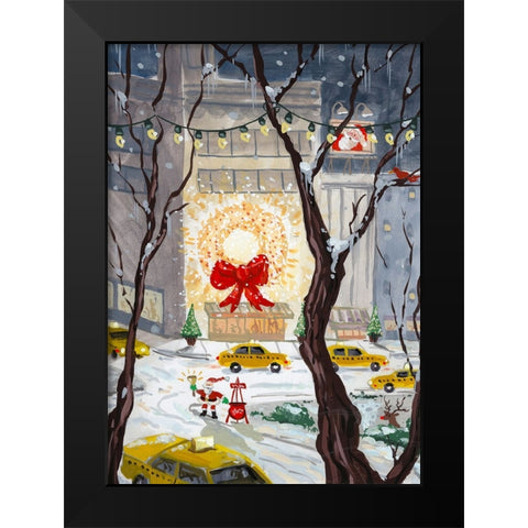 City Holiday Black Modern Wood Framed Art Print by Randy Noble Fine Art