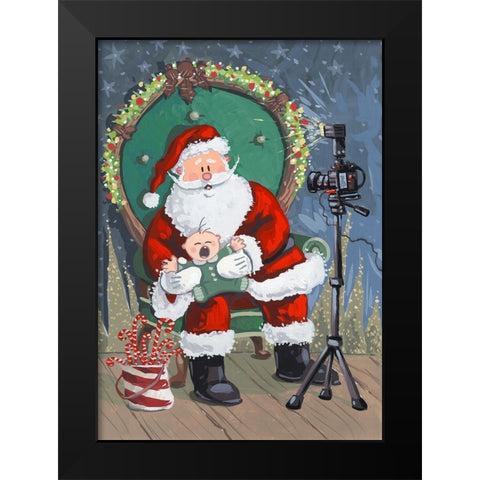 First Visit Black Modern Wood Framed Art Print by Randy Noble Fine Art