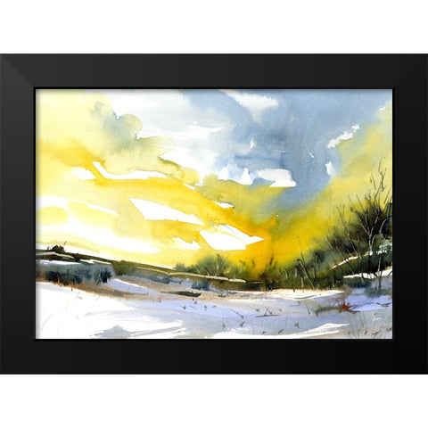 Poetic Winter Black Modern Wood Framed Art Print by Randy Noble Fine Art