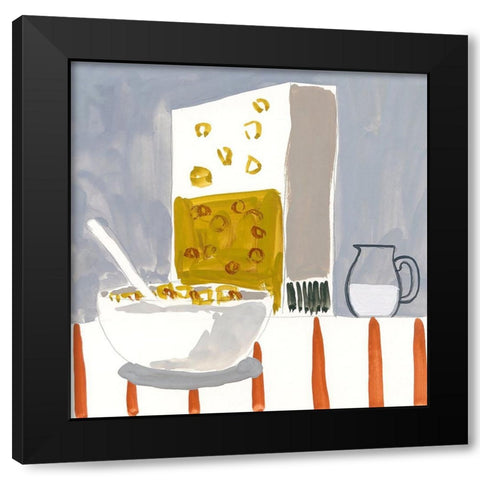 Breakfast Black Modern Wood Framed Art Print by Randy Noble Fine Art