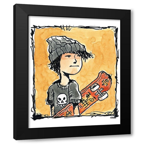 Skate Park Black Modern Wood Framed Art Print by Randy Noble Fine Art