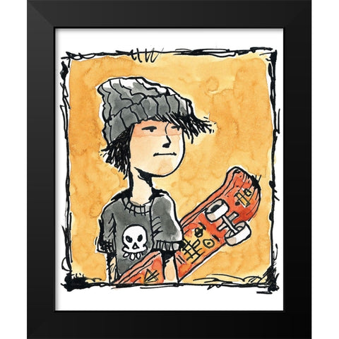Skate Park Black Modern Wood Framed Art Print by Randy Noble Fine Art