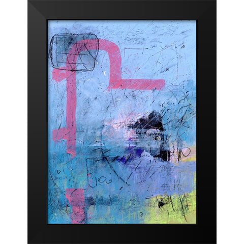 Content Black Modern Wood Framed Art Print by Randy Noble Fine Art