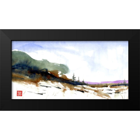 Sequential Snow Black Modern Wood Framed Art Print by Randy Noble Fine Art