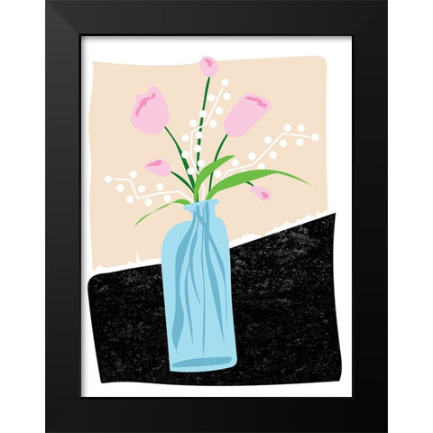 Bloom Alternative Black Modern Wood Framed Art Print by Randy Noble Fine Art