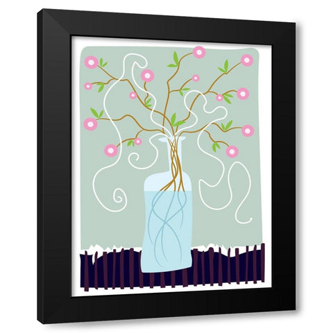 Modern Romance-01 Black Modern Wood Framed Art Print with Double Matting by Randy Noble Fine Art