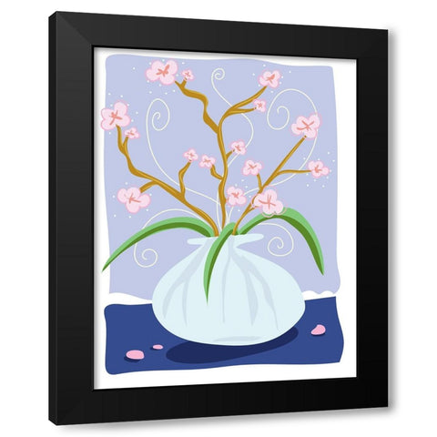 Pretty Palette-01 Black Modern Wood Framed Art Print with Double Matting by Randy Noble Fine Art