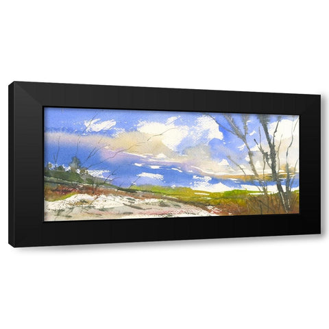 Clear Lake Pass Black Modern Wood Framed Art Print with Double Matting by Randy Noble Fine Art