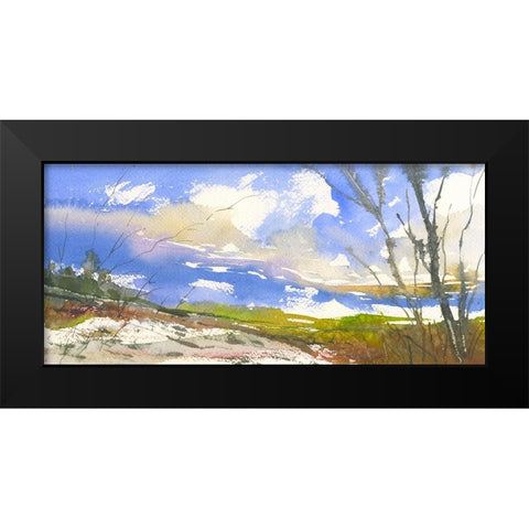 Clear Lake Pass Black Modern Wood Framed Art Print by Randy Noble Fine Art