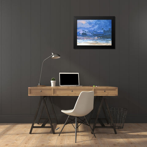 Ocean Storms Black Modern Wood Framed Art Print by Randy Noble Fine Art