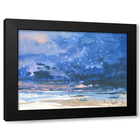 Ocean Storms Black Modern Wood Framed Art Print by Randy Noble Fine Art