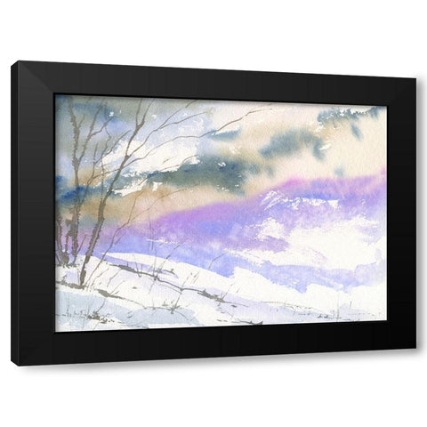Ski North Black Modern Wood Framed Art Print by Randy Noble Fine Art