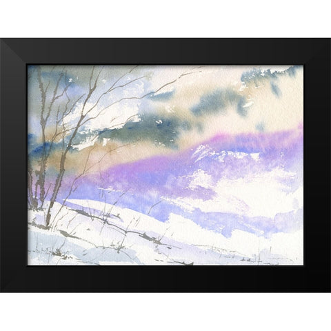 Ski North Black Modern Wood Framed Art Print by Randy Noble Fine Art